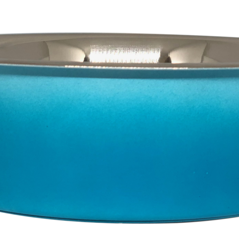 Petex White Blue Bowl with Rubber Base