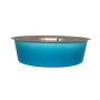 Petex White Blue Bowl with Rubber Base