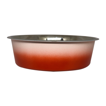 وعاء أبيض برتقالي مع قاعدة مطاطية من بيتيكس