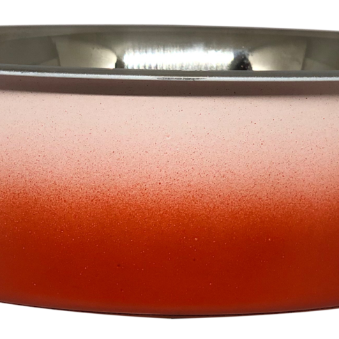 Petex White Orange Bowl with Rubber Base