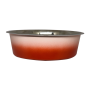 Petex White Orange Bowl with Rubber Base