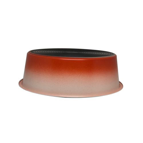 وعاء أبيض برتقالي مع قاعدة مطاطية من بيتيكس