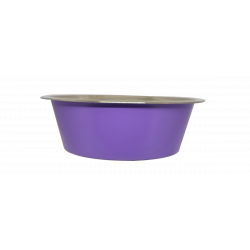 Petex Purple stainless steel Bowl with Rubber Base