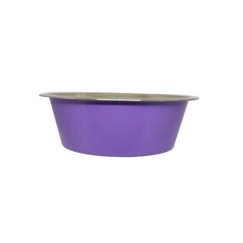 Petex Purple stainless steel Bowl with Rubber Base