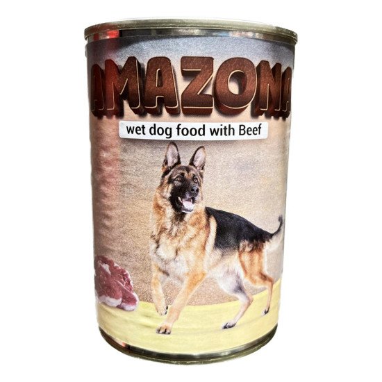 Amazona dog food with beef 415g