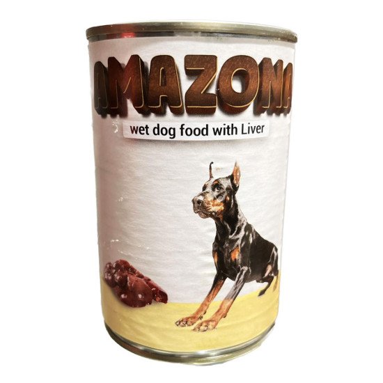 Amazona dog food with liver 415g