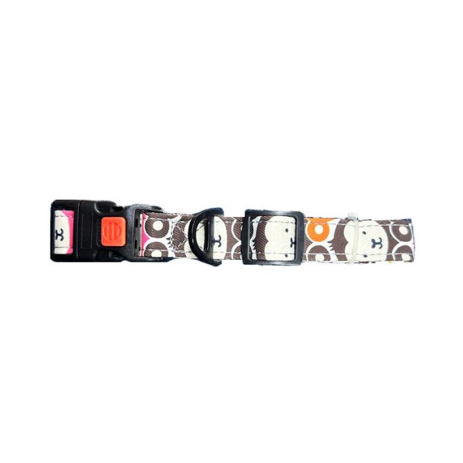 Nunbell dog collar monkey pattern M