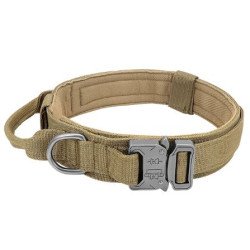Adjustable Military Durable Wide Nylon Dog Collar - Army