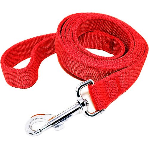 Strong Nylon Leash with 2-Layer 160 cm - red