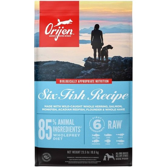 Orijen SIX FISH 85% quality animal ingredients - ADULT 11.4 kg
