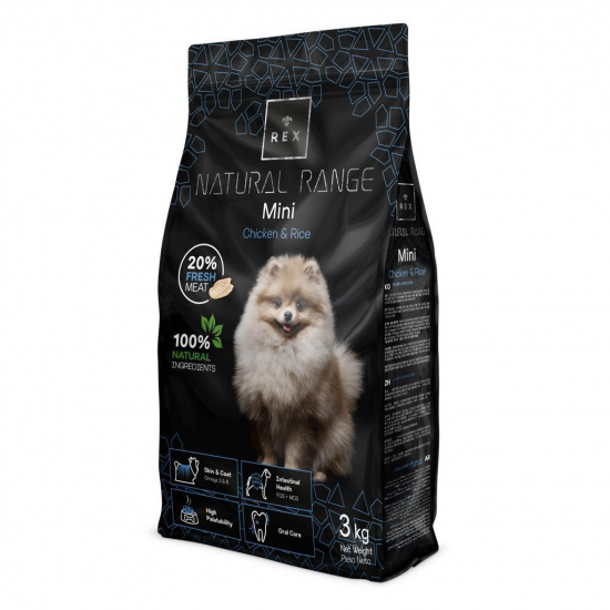 REX adult mini dogs food with chicken and rice