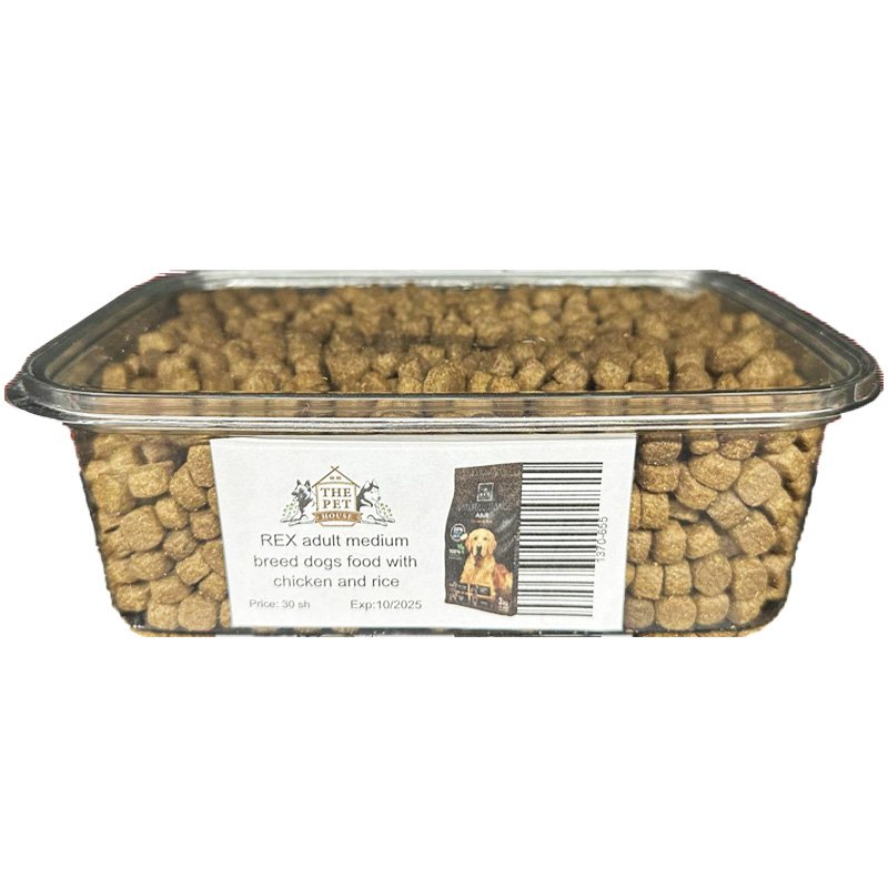 REX adult medium breed dogs food with chicken and rice 1KG