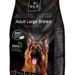 REX adult large breed dogs food with chicken and rice