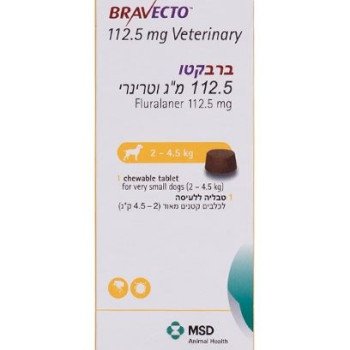 Bravecto chewable tablets for dogs 2-4.5 kg