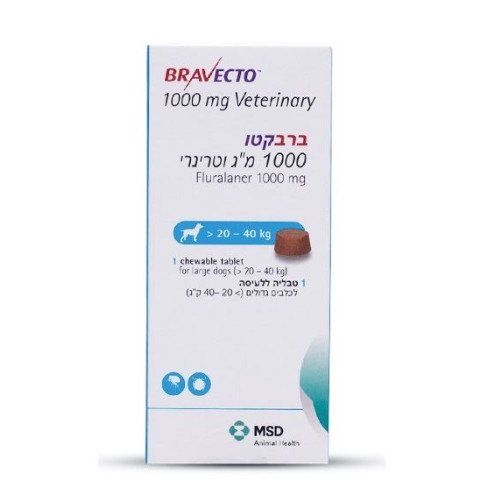 Bravecto chewable tablets for dogs 20-40 kg