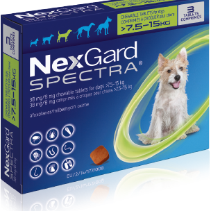 NexGard Spectra 7.5 - 15 kg