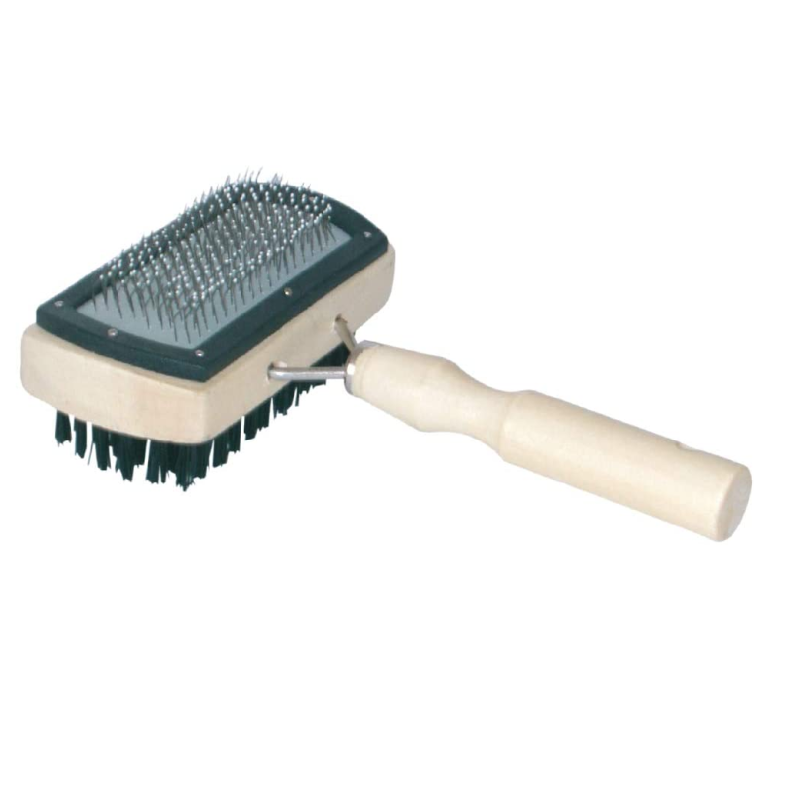 فرشاة بمقبض خشبي للكلاب والقطط