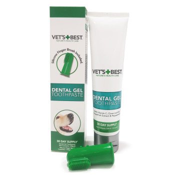 Vet's Best Dental Gel with Silicone Finger Brush 100g