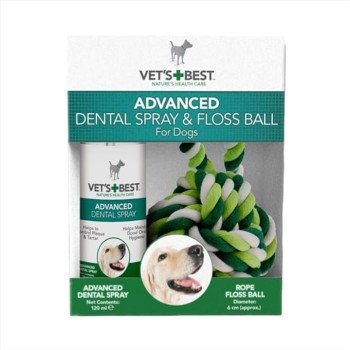 Vet's Best Advanced Dental Spray & Floss Ball for Dogs