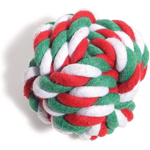 Strong twisted knot dog toy - L