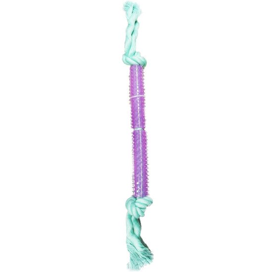 Colorful knotted rope bone