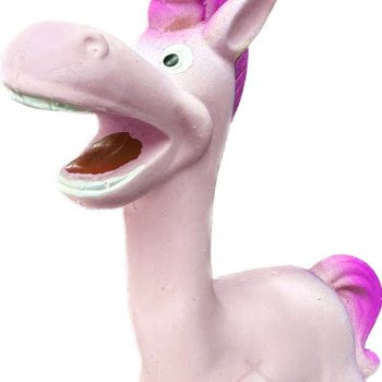 Pink unicorn dog toy