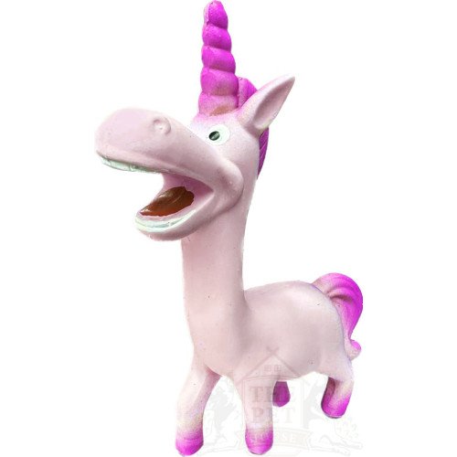 Pink unicorn dog toy