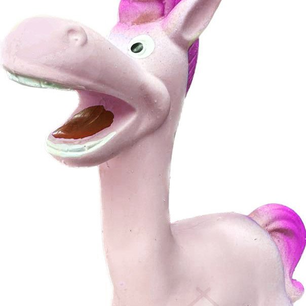 لعبة وحيد القرن الوردي للكلاب