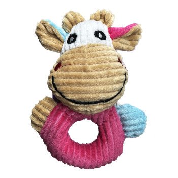 Pet premium small giraffe-shaped plush toy for dogs