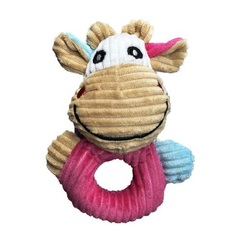 Pet premium small giraffe-shaped plush toy for dogs