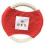 REX interactive flying disc with teeth cleaning rope