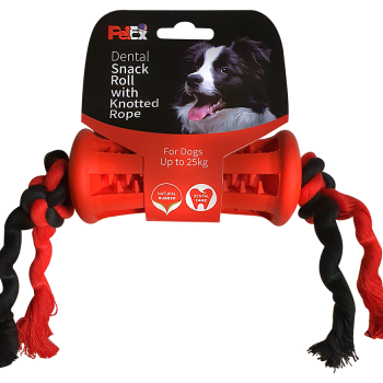 Petex Dental Snack Roll with Knotted Rope