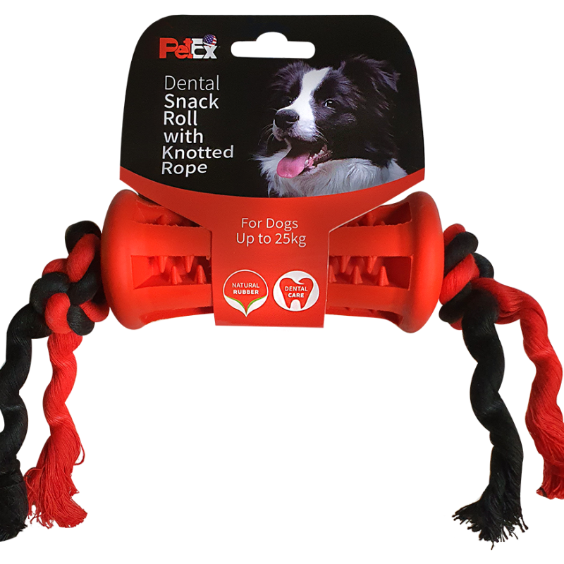 Petex Dental Snack Roll with Knotted Rope