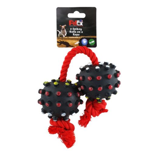 Petex 2 Spikey Balls On A Rope