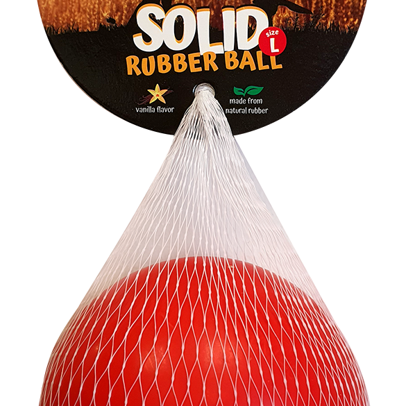 Petex Dental red ball with a vanilla scent