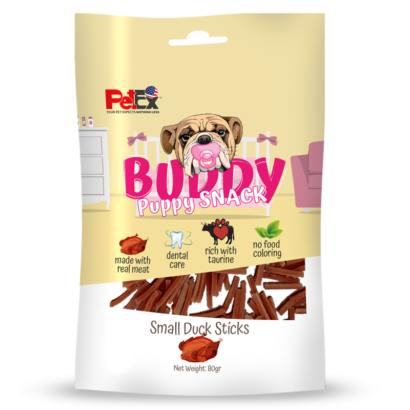 وجبة الاصدقاء للجراء - اصابع البط الصغيرة 80 جرام