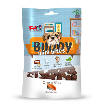 Buddy Snack - Training cubes (mini bites) with Salmon 80 grams