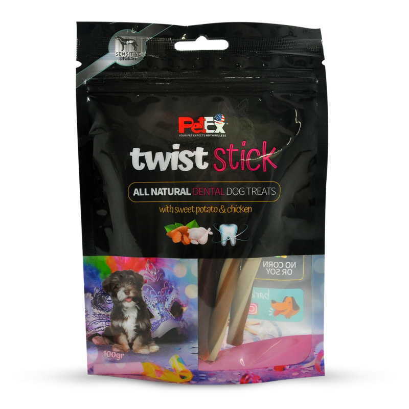 Petex Twist Stick Dental treats 100 grams
