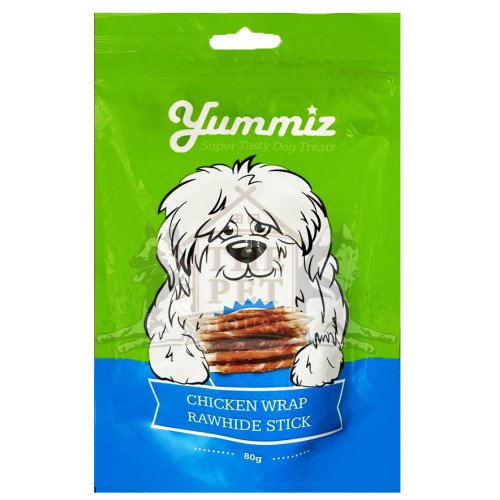 Yummiz treats - chicken wrap rawhide stick