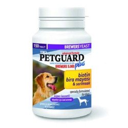 Petguard أقراص البيوتين وفيتامين خميرة البيرة والثوم الكلاب 150 قرص